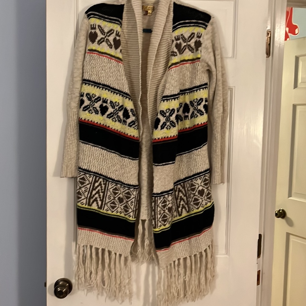 Vera Wang long cardigan with fringe - Picture 5 of 5
